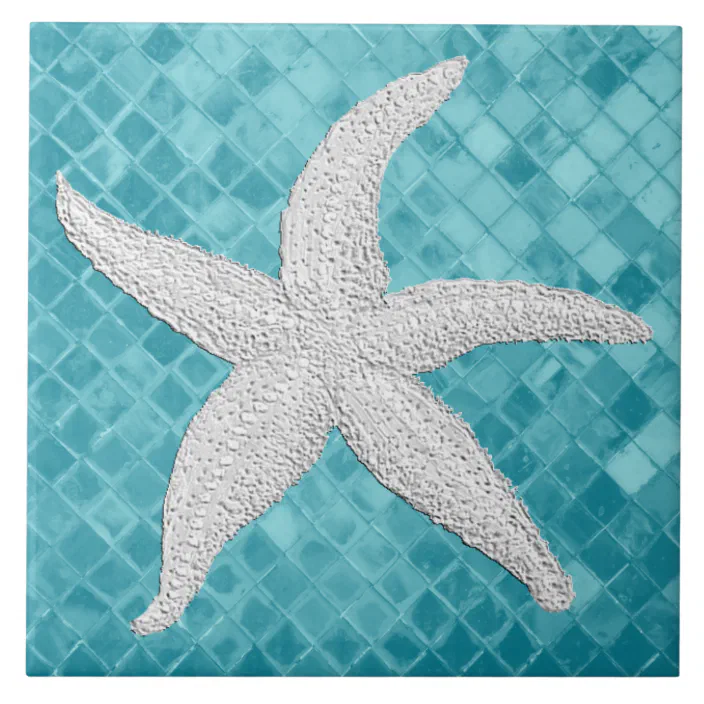 Starfish Star Fish Decorative Ceramic Wall Art Tile 6x6 