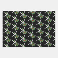 Modern Minimalist Black And White Christmas Wrapping Paper Sheets