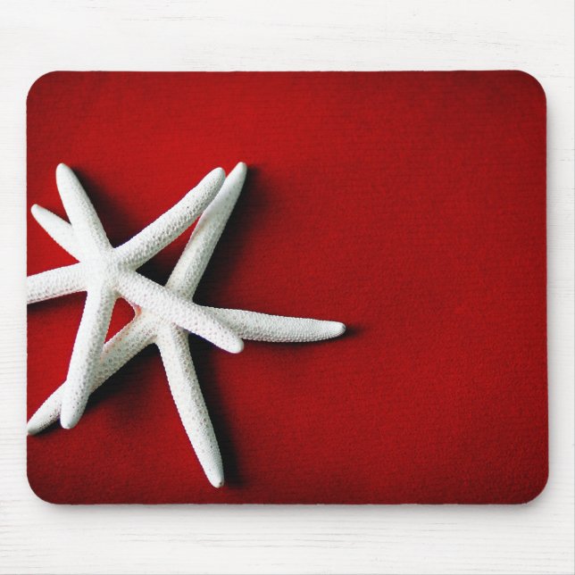 White Starfish Mousepad (Front)