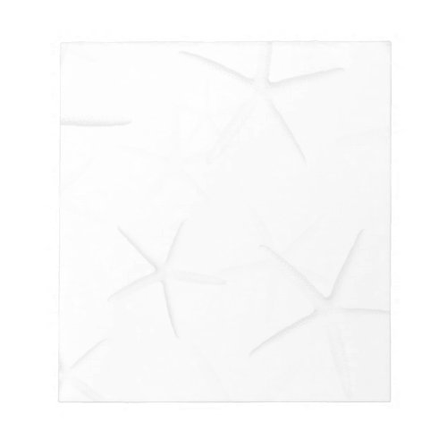 White Starfish Tropical Blank Note Pad