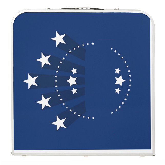 White Stars Beer Pong Table (White stars blue background  beer bong table.)