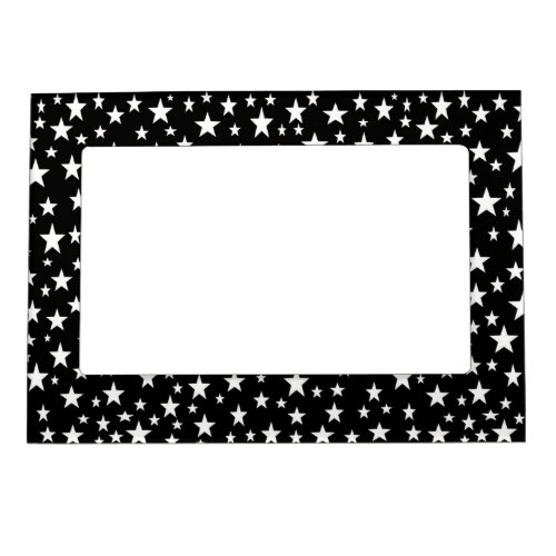 White Stars Black Magnetic Frame