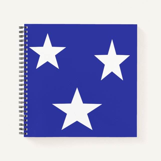 White stars on blue notebook (Front)