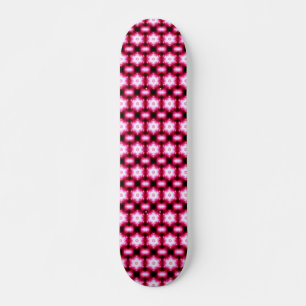 white stars on red and black skateboard deck