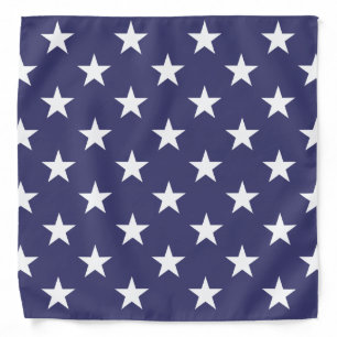 White Stars Patriotic American Flag Pattern Bandana