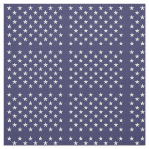 White Stars Patriotic American Flag Pattern Fabric