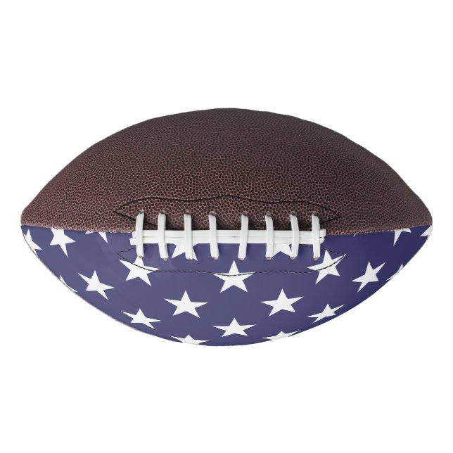 White Stars Patriotic American Flag Pattern Football (Front)