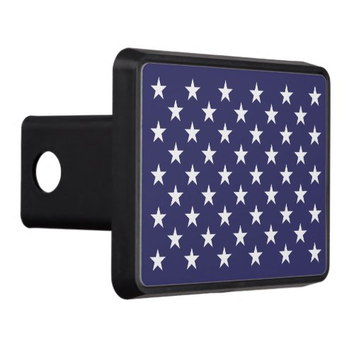 White Stars Patriotic American Flag Pattern Hitch Cover