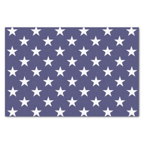 White Stars Patriotic American Flag Pattern Tissue Paper