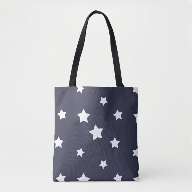 White Stars Pattern, Cute Women's Tote (Front)