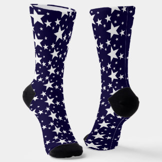 White Stars Pattern Socks