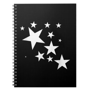 White Stars Star-Pattern-Design Costume Gift Notebook