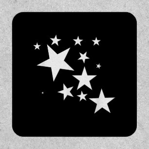 White Stars Star-Pattern-Design Costume Gift Patch