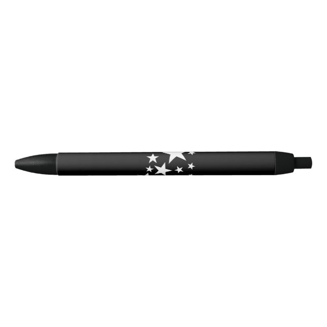 White Stars Star-Pattern-Design Costume Gift Pen (Front)