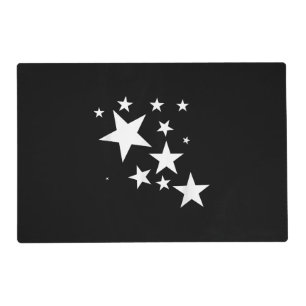 White Stars Star-Pattern-Design Costume Gift Placemat