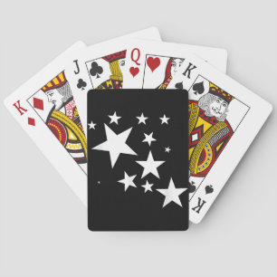 White Stars Star-Pattern-Design Costume Gift Poker Cards