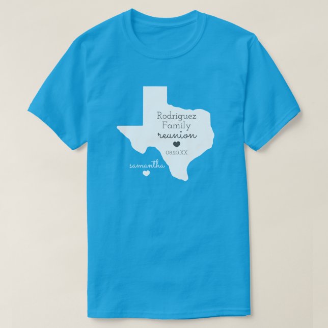 White State of Texas Family Reunion T-Shirt (Design Front)
