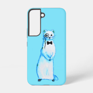 White Stoat Ermine Cute Ferret Lover Art Samsung Galaxy S22 Case