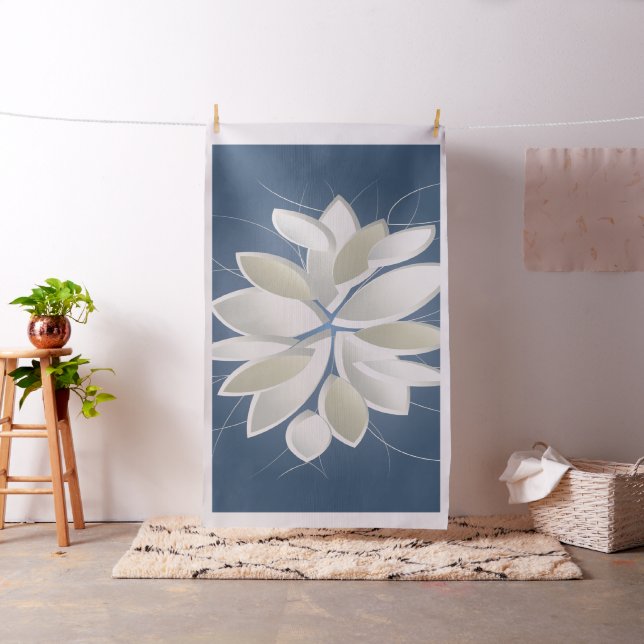 white stone petals fabric (In Situ)