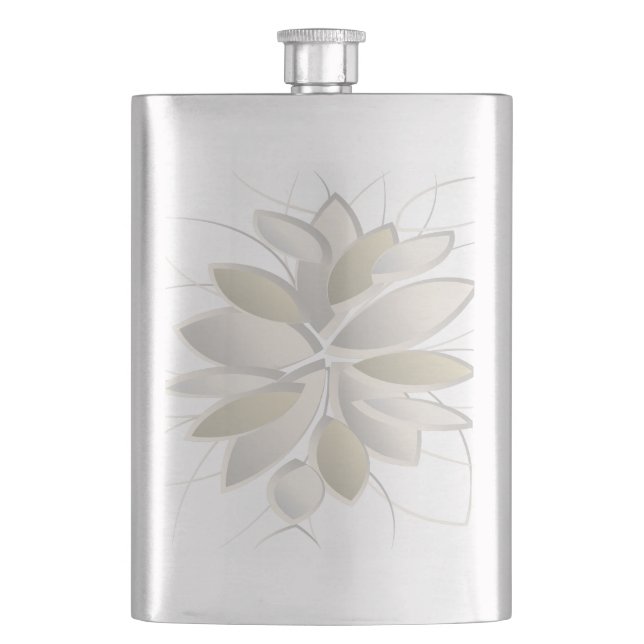 white stone petals flask (Front)