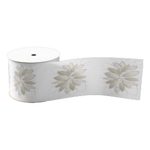 white stone petals grosgrain ribbon