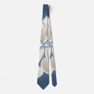 white stone petals neck tie