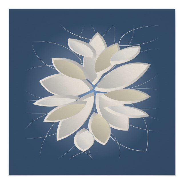 white stone petals poster (Front)