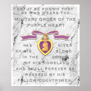 White Stone "PURPLE HEART" Poster