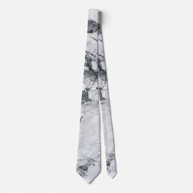 White Stone Textures Design Series 5 Neck Tie (Front)