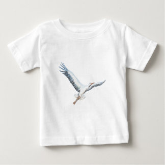 White stork flying baby T-Shirt