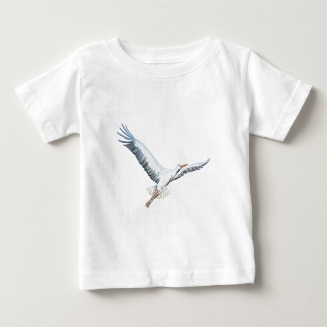 White stork flying   baby T-Shirt (Front)