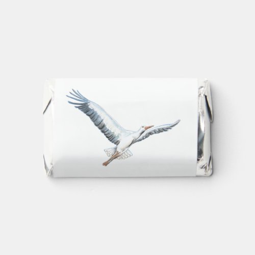 White stork flying  hersheys miniatures