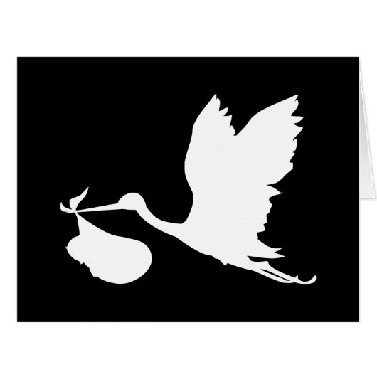 White Stork with Bundle of Joy Cards (Front Horizontal)