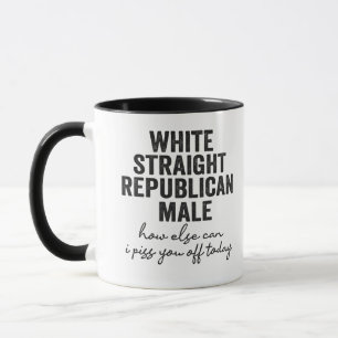 White Straight Republican Male Funny Republic  Mug