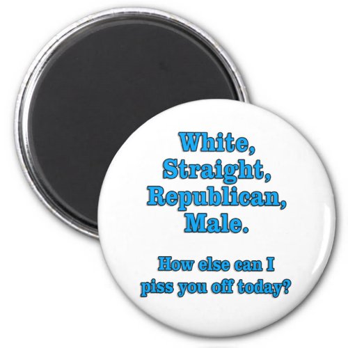 White Straight Republican Male Tee Magnet