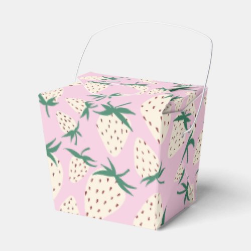 White Strawberry Cute Pineberry Sweet BABY SHOWER Favor Boxes