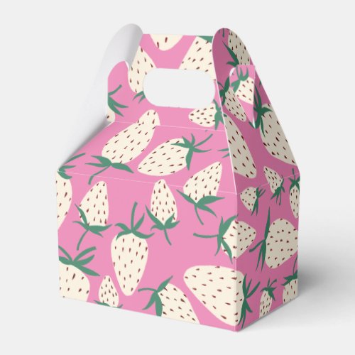 White Strawberry Cute Pineberry Sweet BABY SHOWER Favor Boxes