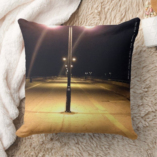 White Street Pier, Key West Throw Pillow (Blanket)