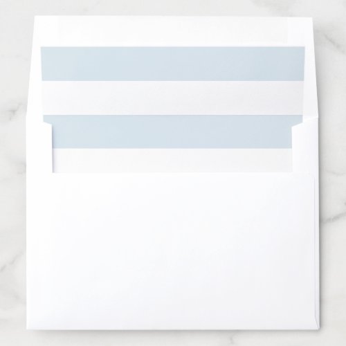 White Stripe on Custom Color Light Blue Envelope Liner