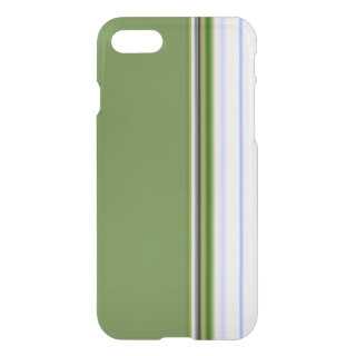 White Stripe on Green iPhone 7 Case