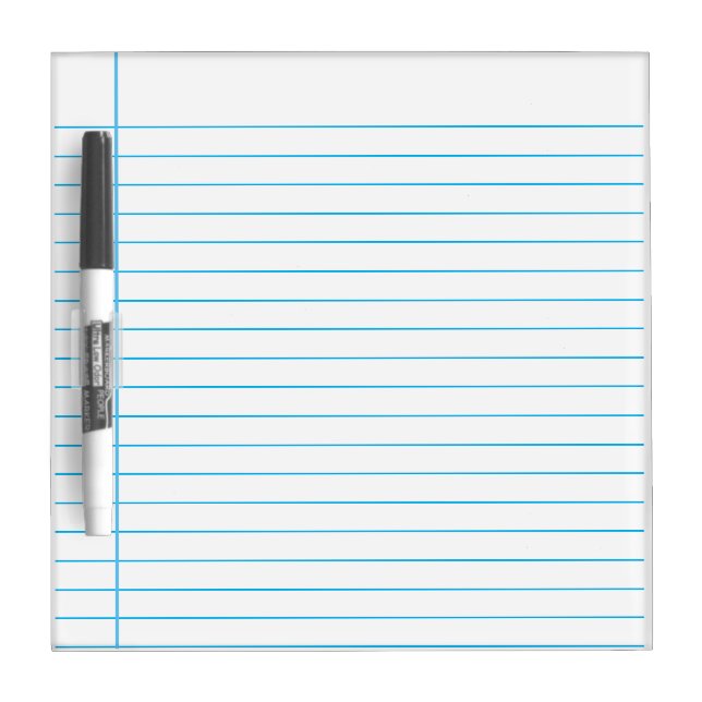 WHITE STRIPED LINES, BLUE LINE WRITING NOTE BOARD (Front)