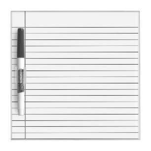 WHITE STRIPED LINES, WHITE LINE WRITING NOTE BOARD