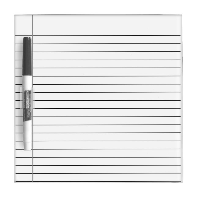 WHITE STRIPED LINES, WHITE LINE WRITING NOTE BOARD (Front)