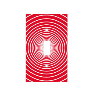 White Striped Red Light Switch Cover Choose Colors