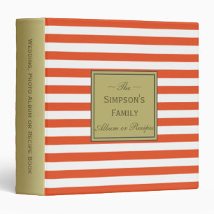 White Striped Tangelo Orange Recipes, Photo, Album 3 Ring Binder