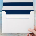 White Stripes Editable Background Colors Envelope<br><div class="desc">This modern classic envelope features white stripes and editable background colors (to change it from blue to a color of your choice, click the customize button, select the "Inside Unfolded" layer then change the "rectangle" fill color. Personalize it by replacing the placeholder text. For more options such as to change...</div>