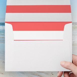 White Stripes Editable Background Colors Envelope