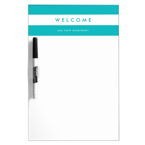 White Stripes Editable Background Colors Welcome Dry Erase Board