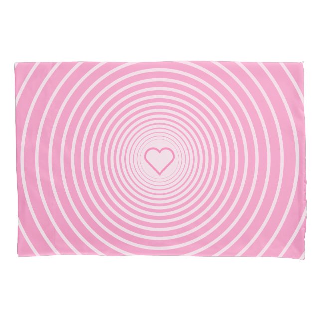 White Stripes on Pink Pillow Case (Front)