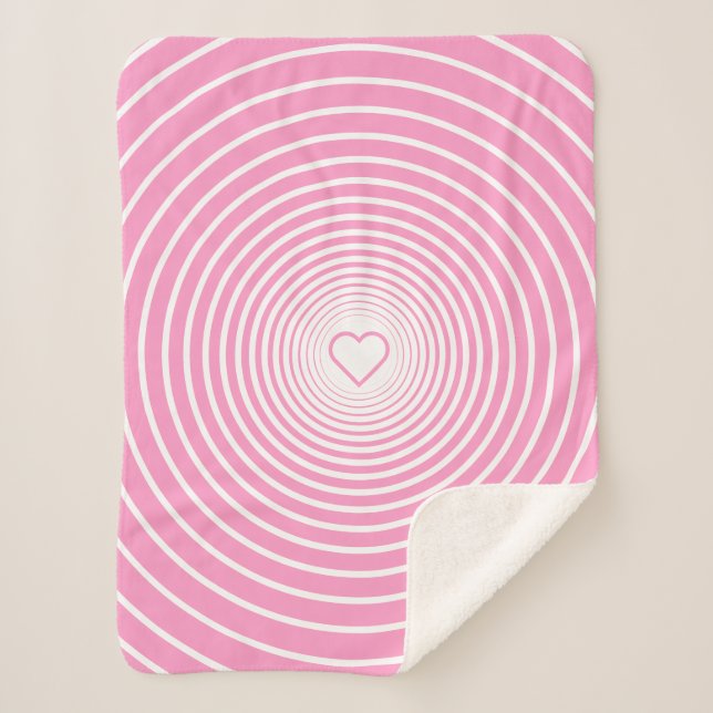 White Stripes Pink Baby Blanket Your Color (Front)
